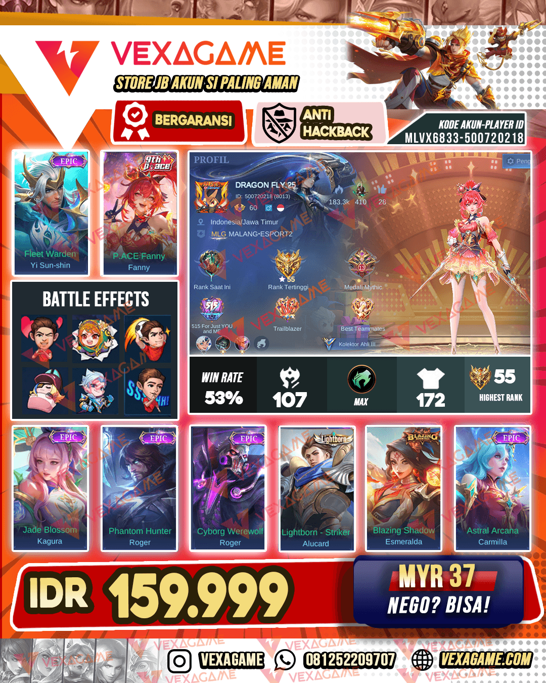 Fanny Pace | YSS Epic | Emblem Max
