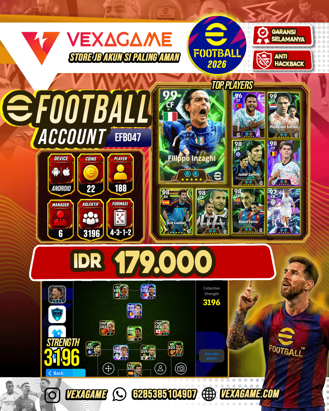 Inzaghi - Epic limit X Phenomenal Finishing | G. Ramos - Showtime X Bullet Header | Van Basten - Epic limit | Chellini - Epic limit