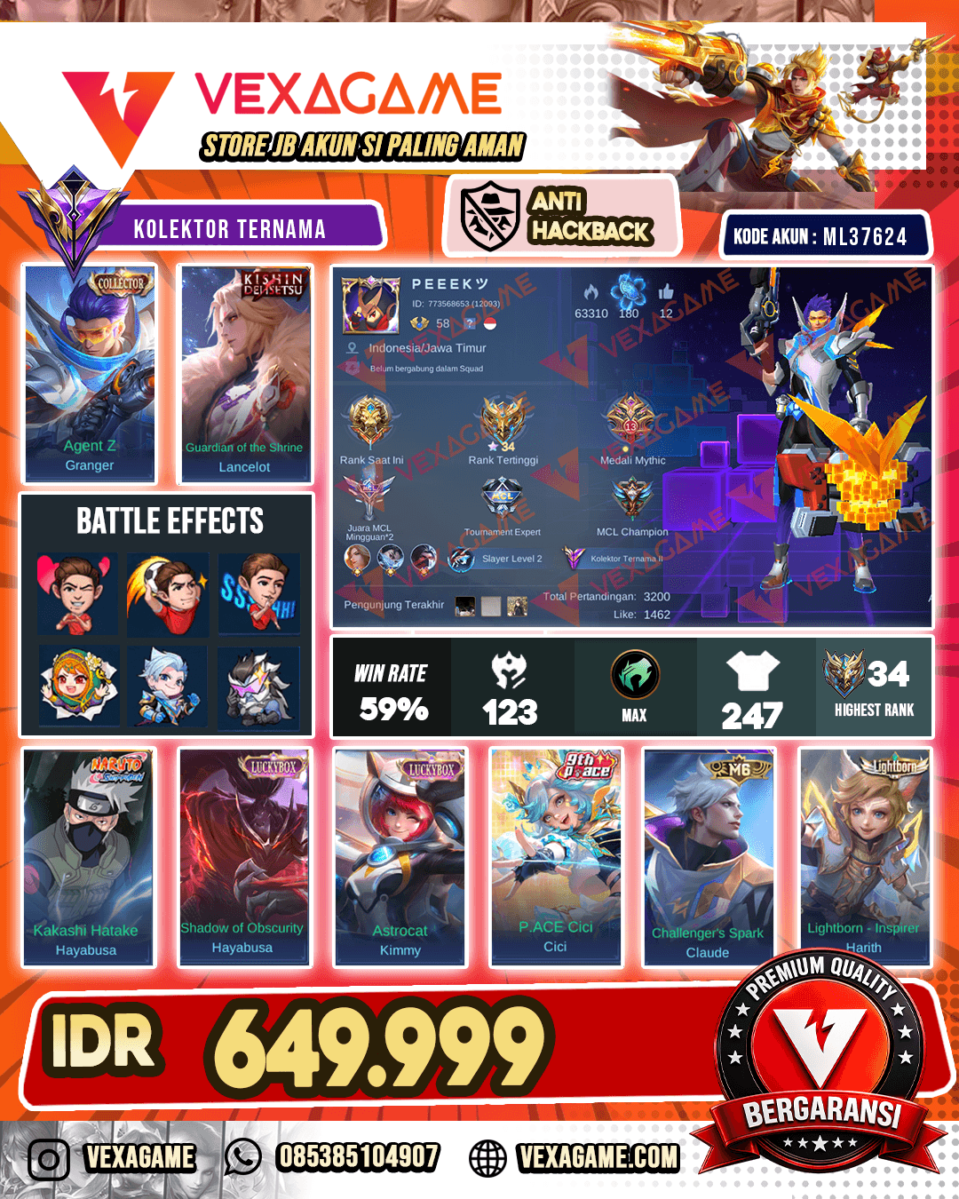 Granger Collector | Lancelot Kishin | Hayabusa Kakashi | 2 Luckybox