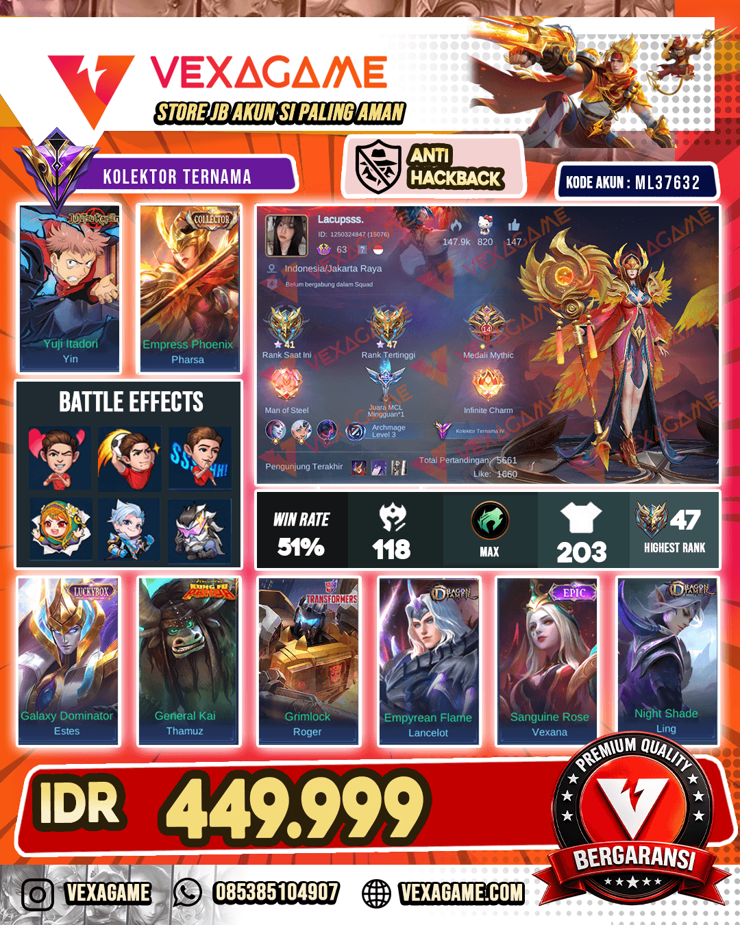 Pharsa Collector | Yin JJK | Estes Luckybox