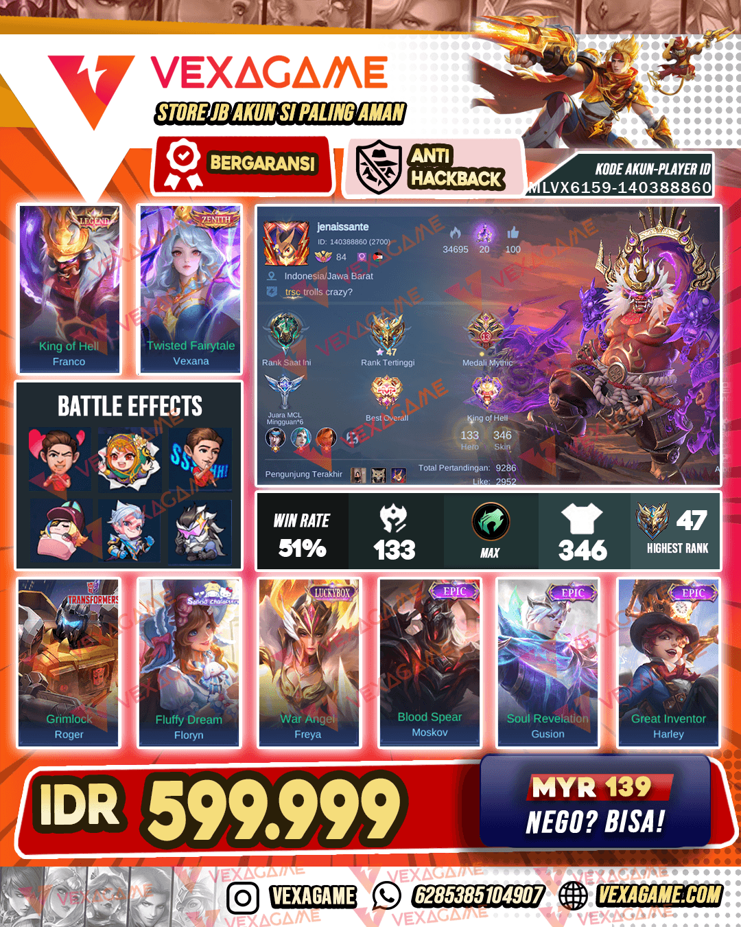 Franco Legend | Vexana Zenith | Roger Transformers | Emblem Hero Max