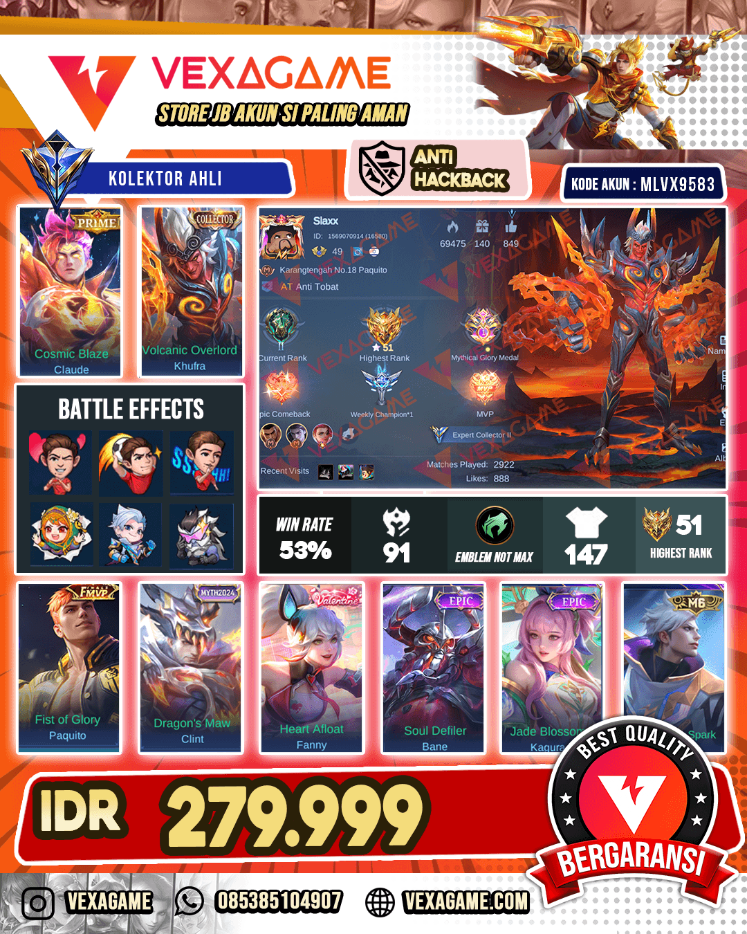 Khufra Collector x Claude PRIME | Paquito FMVP