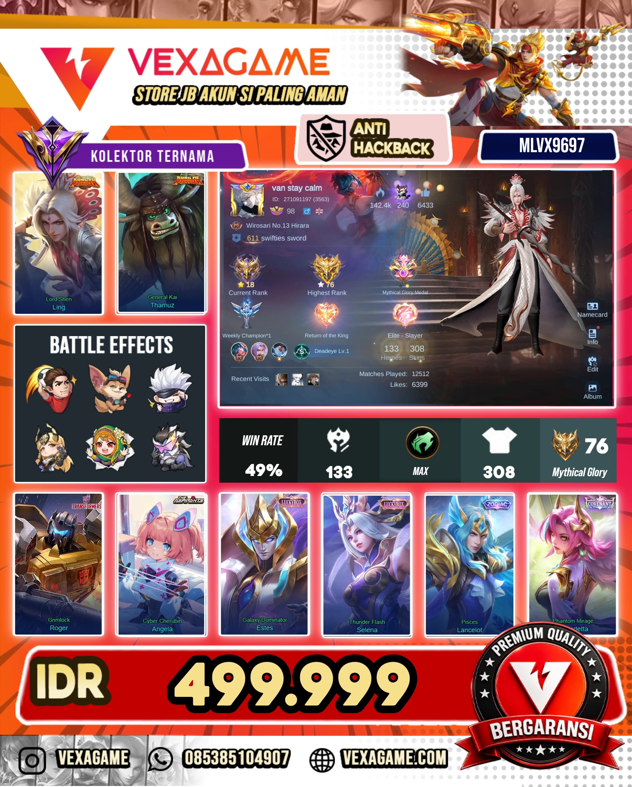 Ling Kungfu Panda | Angela Aspirant | 2 Luckybox | Emblem Hero MAX | Recal TAS2