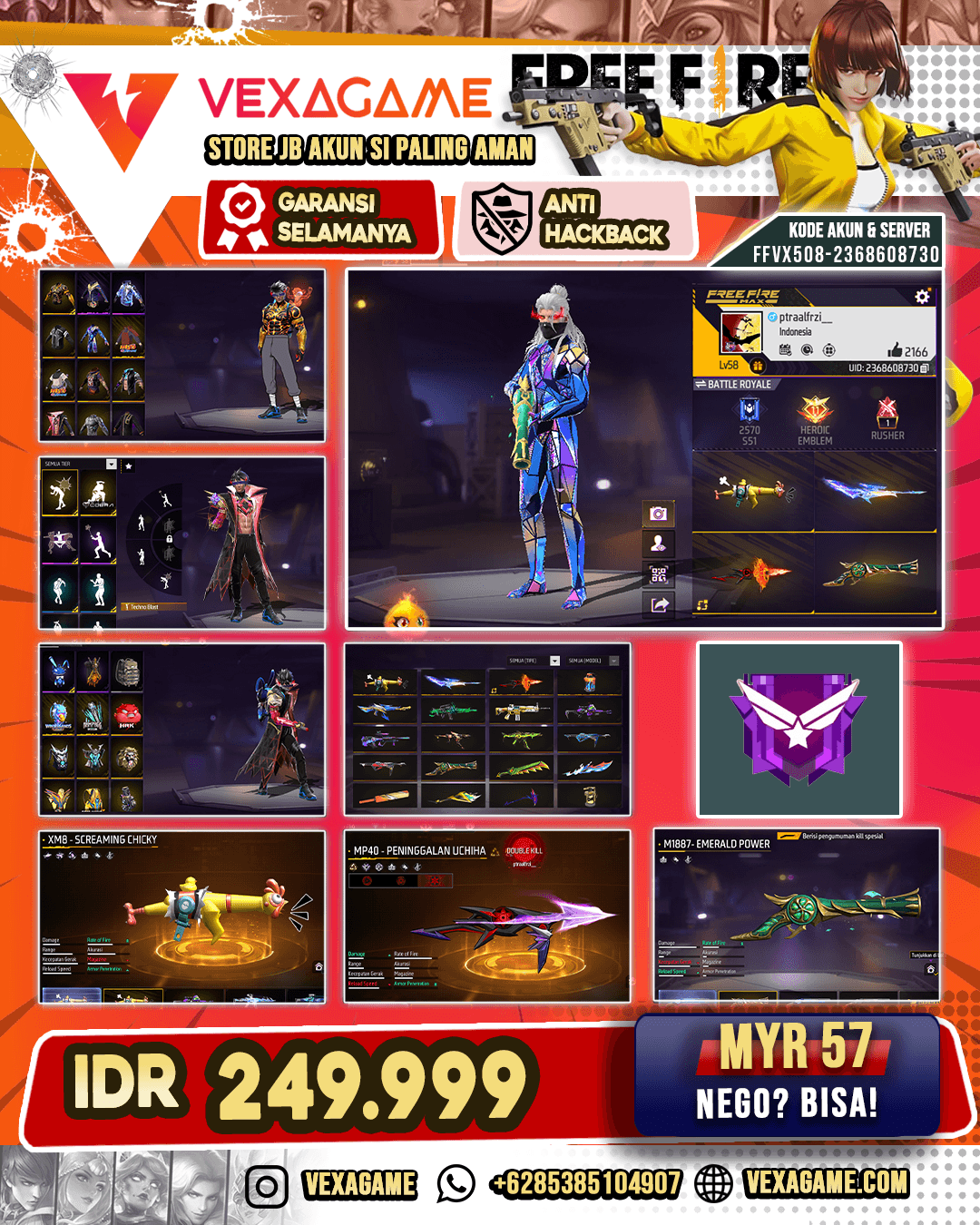 SG TEROMPET | MP40 UCIHA | XM8 CHICKY | AUG CYBER | VAULT 170+
