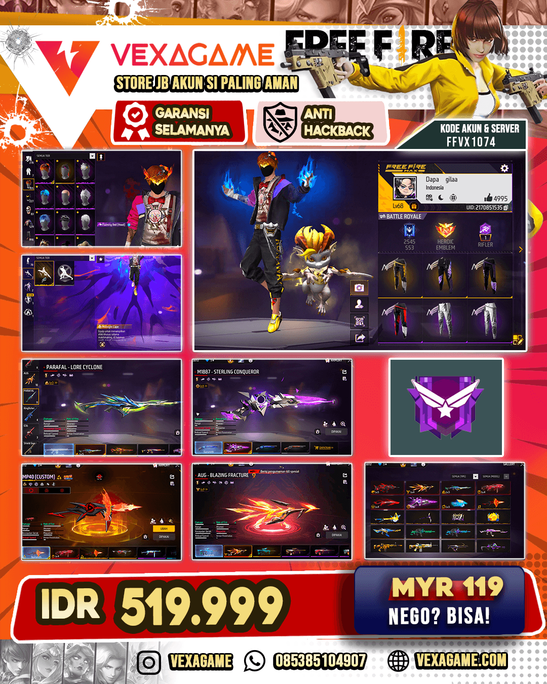 7 EVO | EVO TINJU MAX | EVO SG2 OTW MAX | VAULT 520++