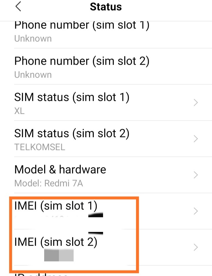 cara cek imei ponsel online