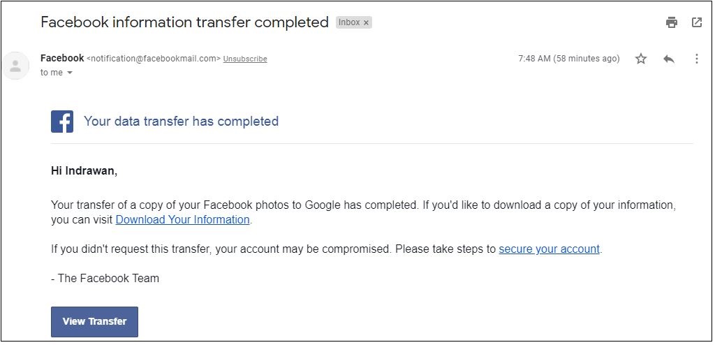 Transfer Foto Facebook ke Google Photo