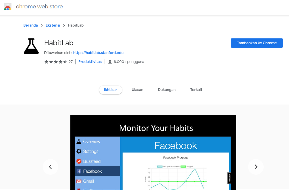 habitlab ekstensi