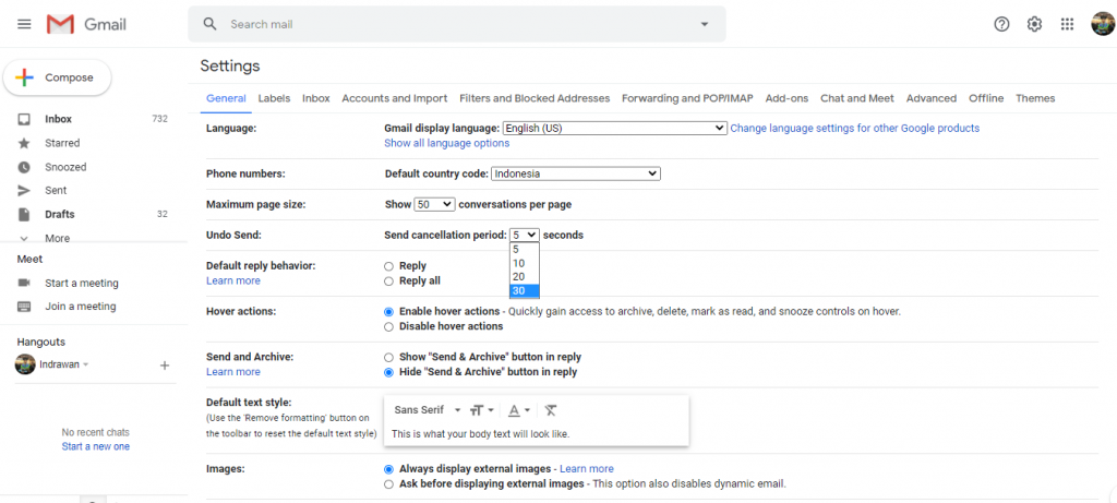 menarik pesan email