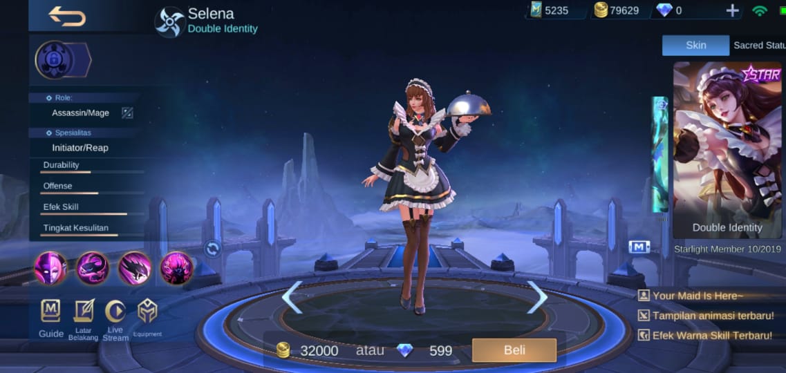 Urutan Skin Starlight Mobile Legends 2019