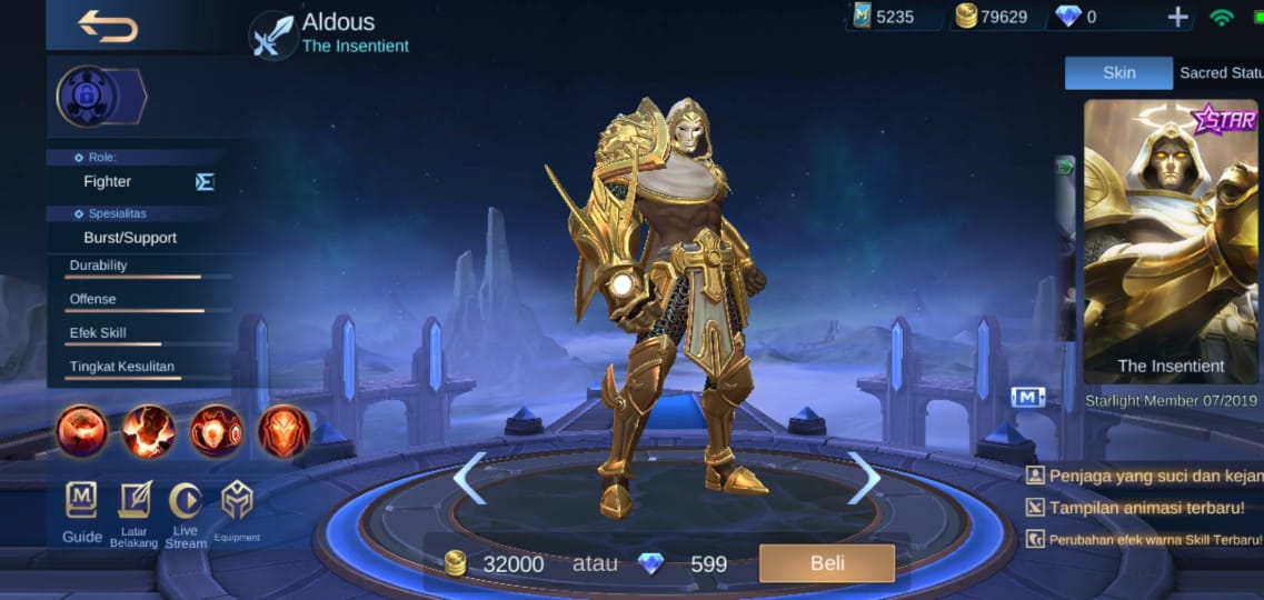 Urutan Skin Starlight Mobile Legends 2019