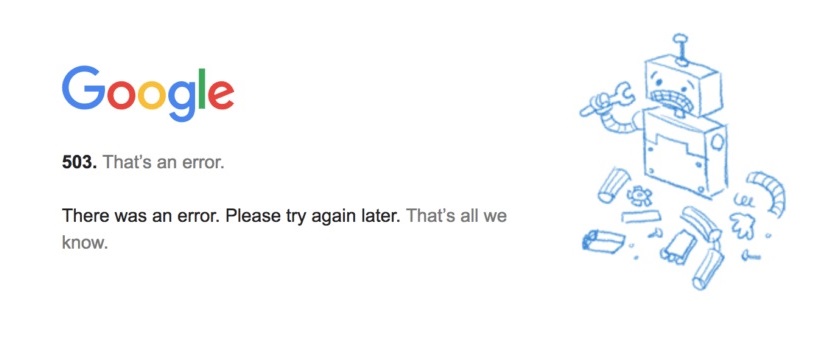 503 Error