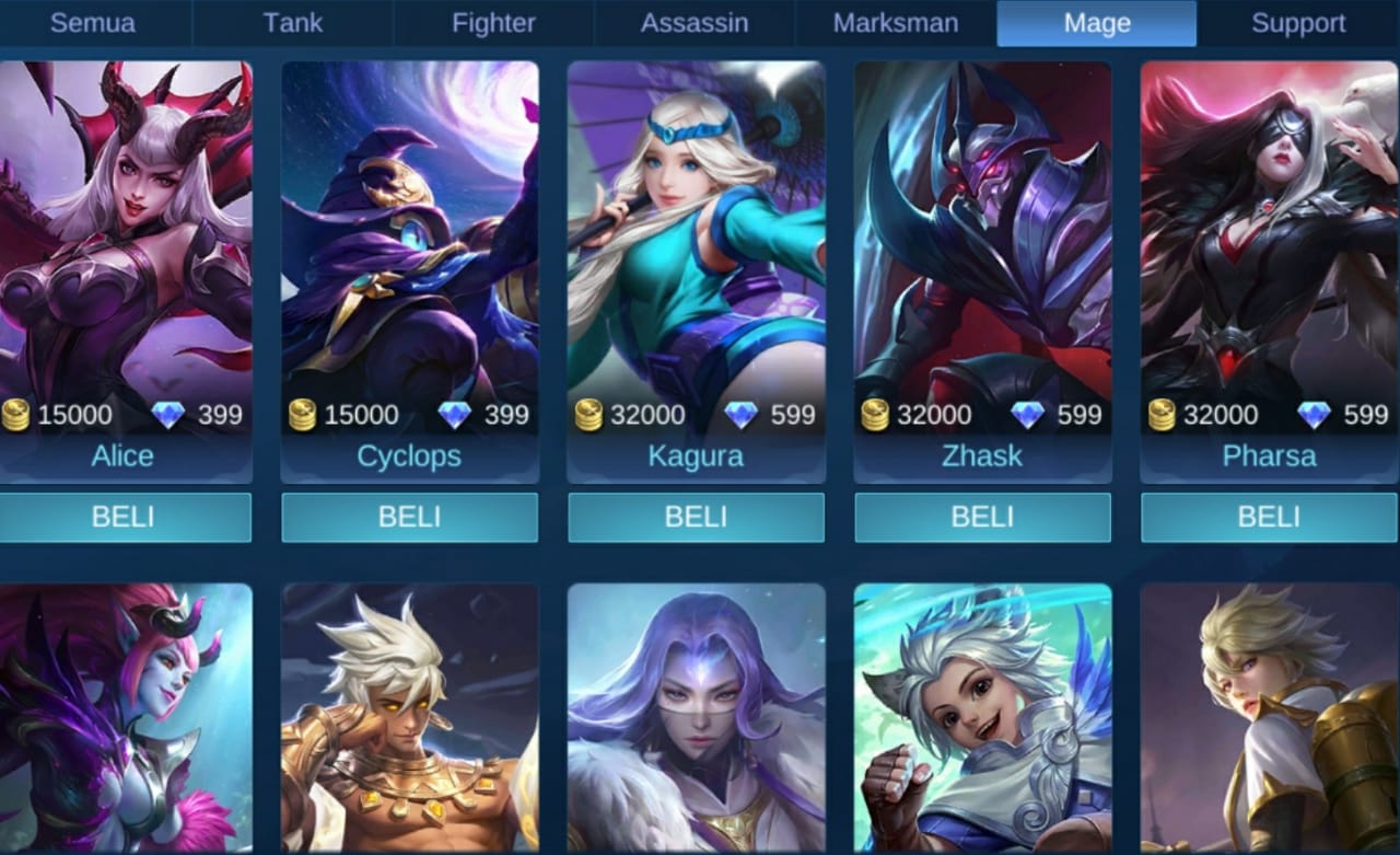 6 Role Mobile Legends