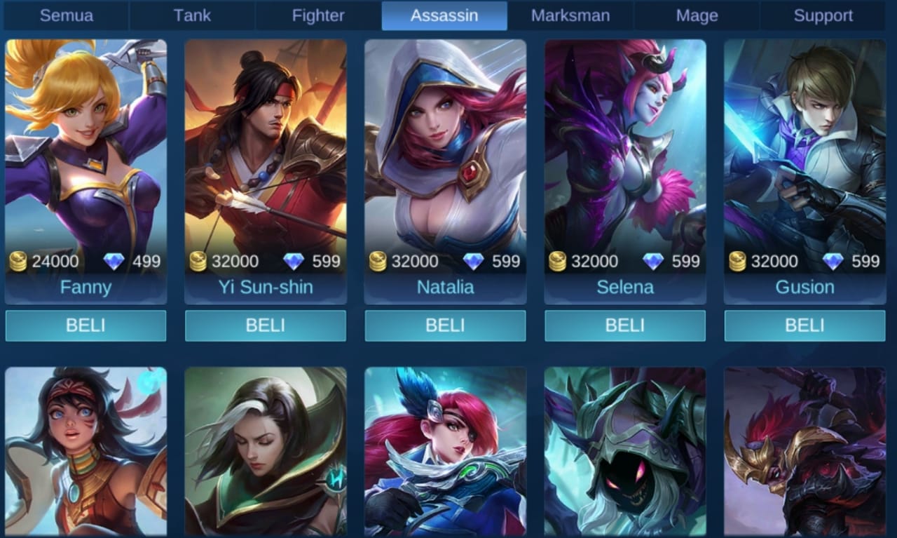 6 Role Mobile Legends