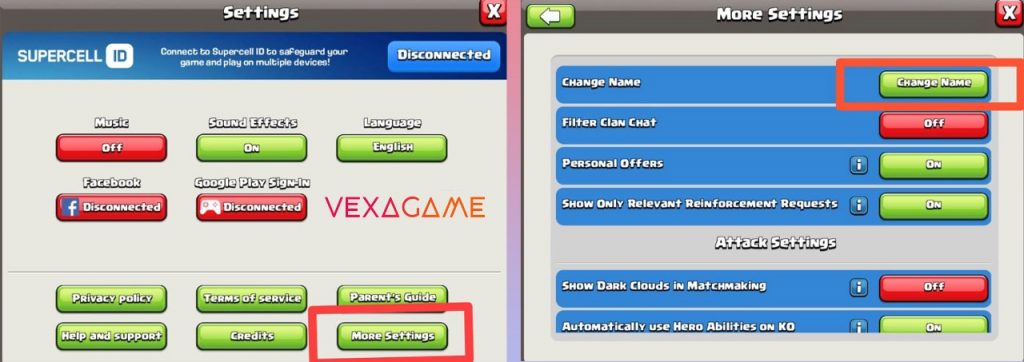 cara ganti nama coc