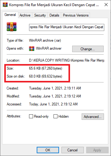 Kompres File Rar Ukuran Kecil