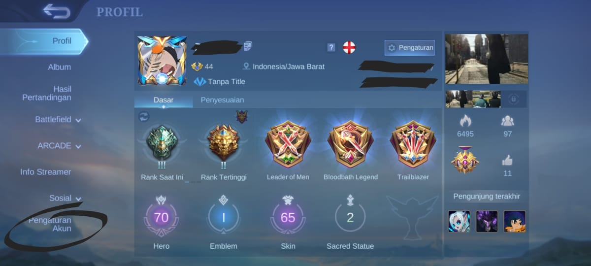 Profile Akun Moonton