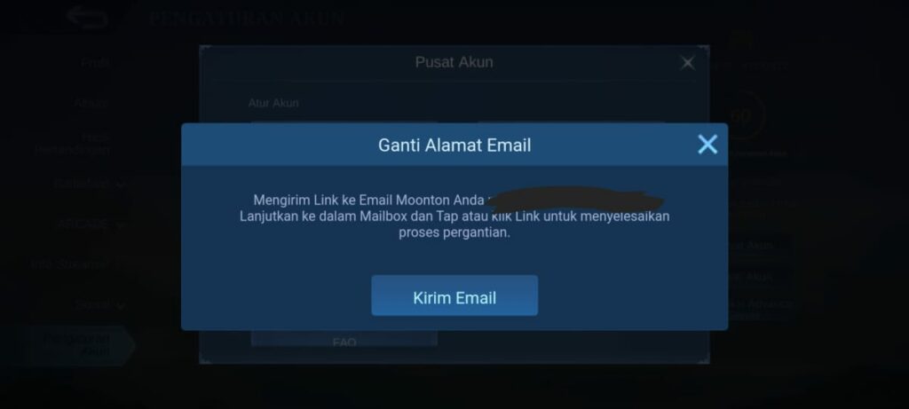 Ganti Email Akun Moonton