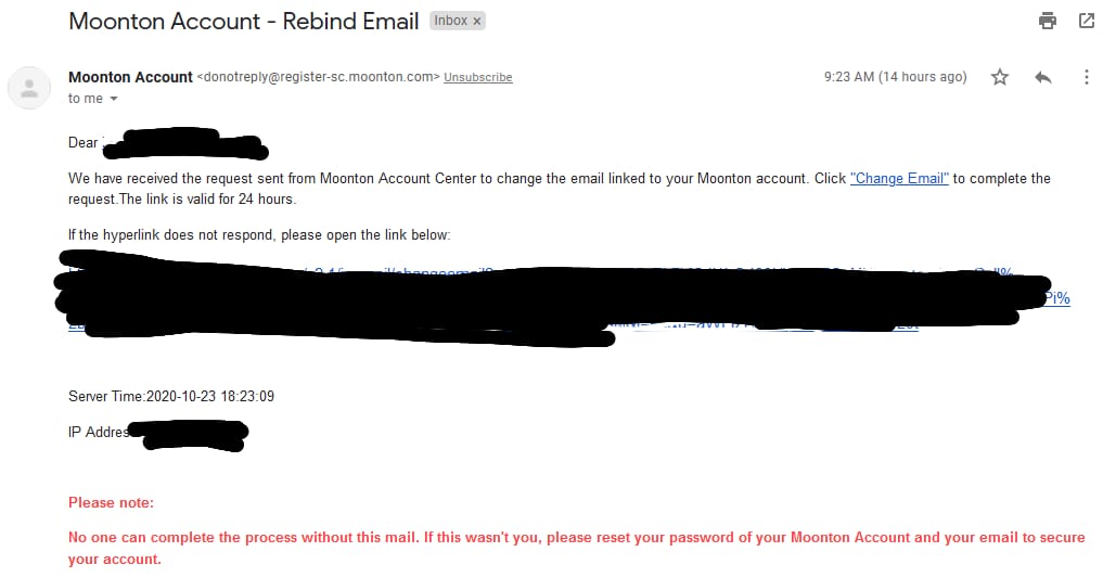 Email Verifikasi Akun Moonton