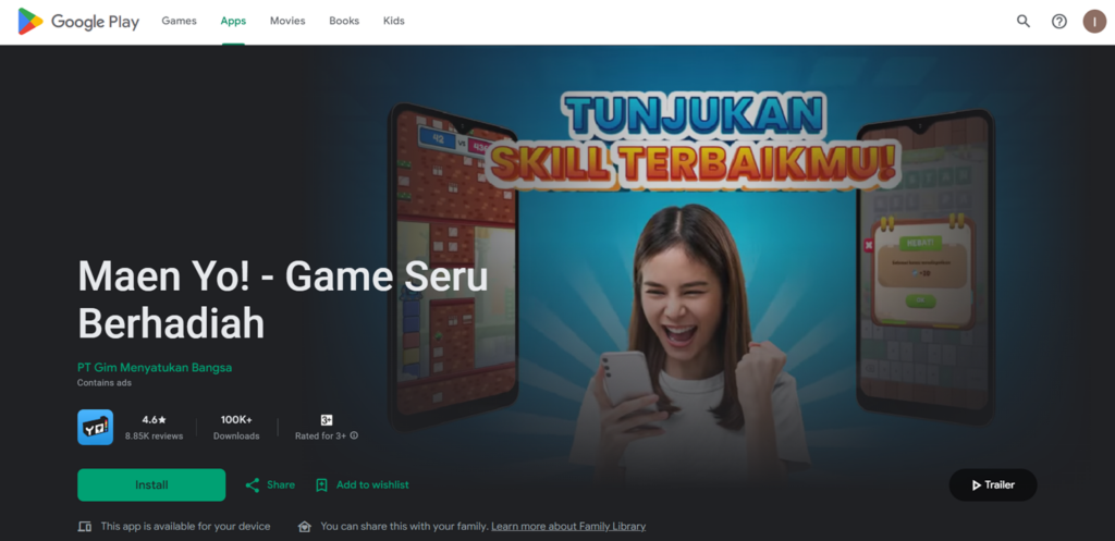 Maen Yo! - Game Seru Berhadiah