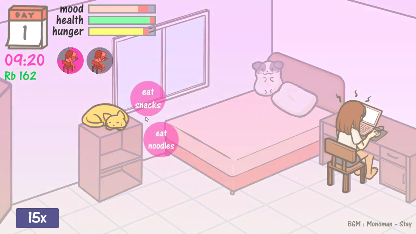 Rekomendasi : A Cute but Anxious Girlfriend Simulator