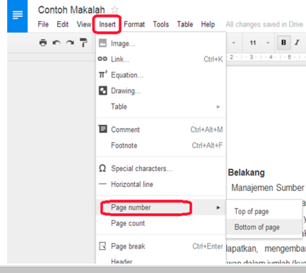 cara buat daftar isi google docs otomatis