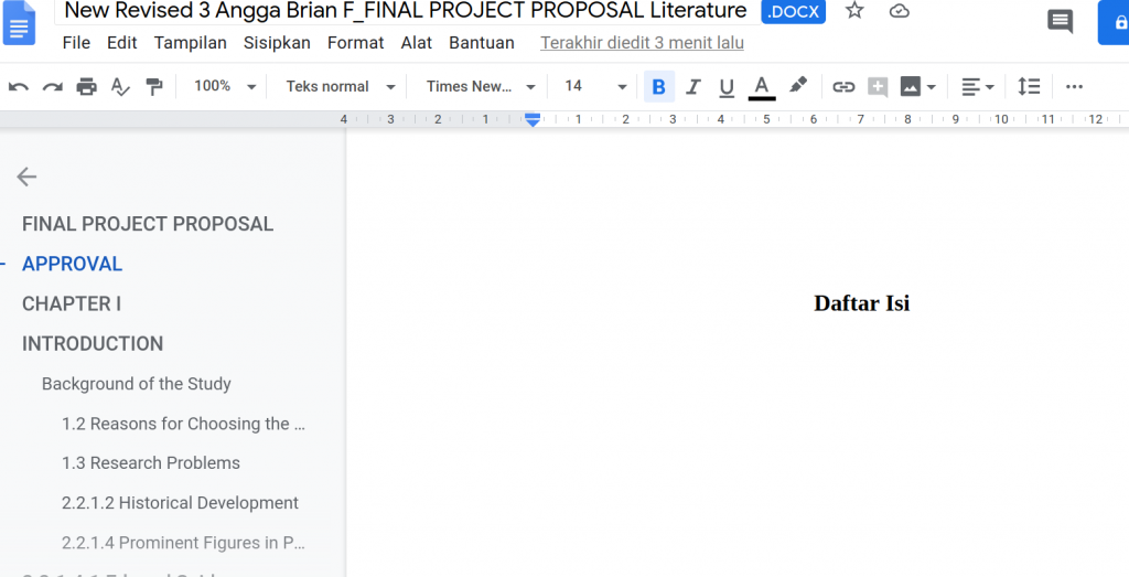 cara buat daftar isi google docs otomatis