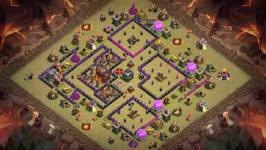 Town hall 9 war base anti 3 stars with bomb tower 2021. 