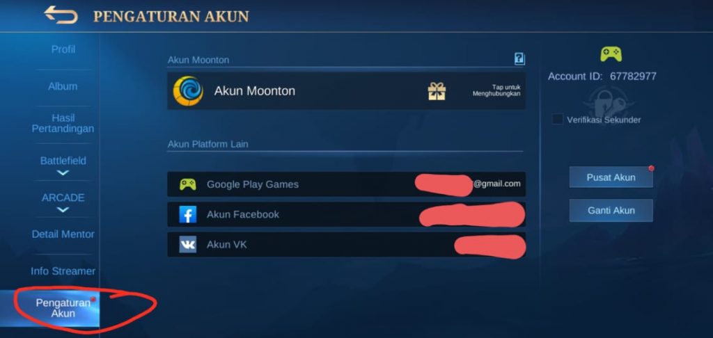 Cara Mengaitkan Akun Moonton Mobile Legends