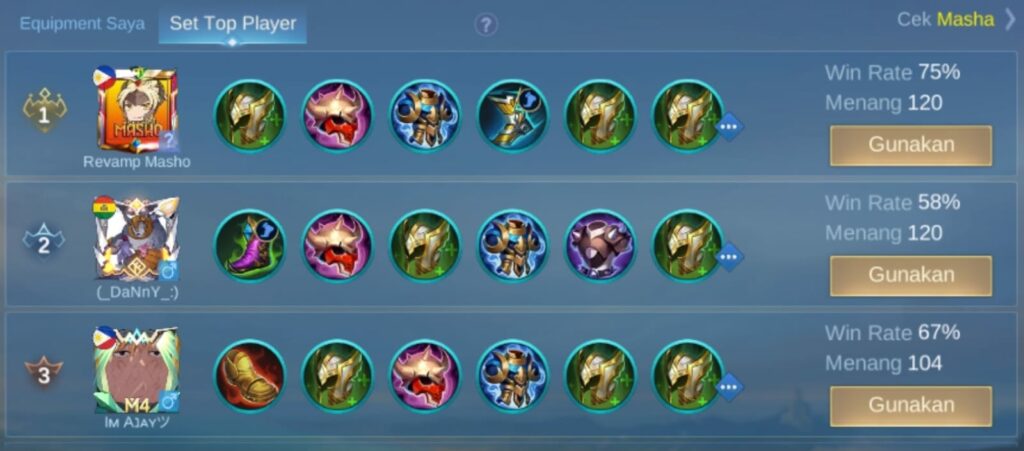 Build Masha Mobile Legends Terkuat, Fighter Anti Mati!