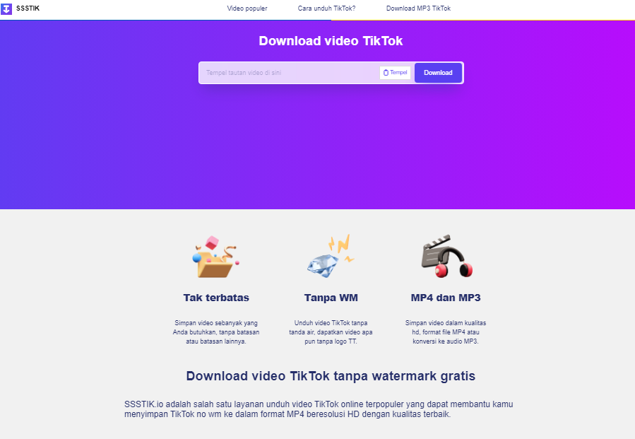 using ssstik io